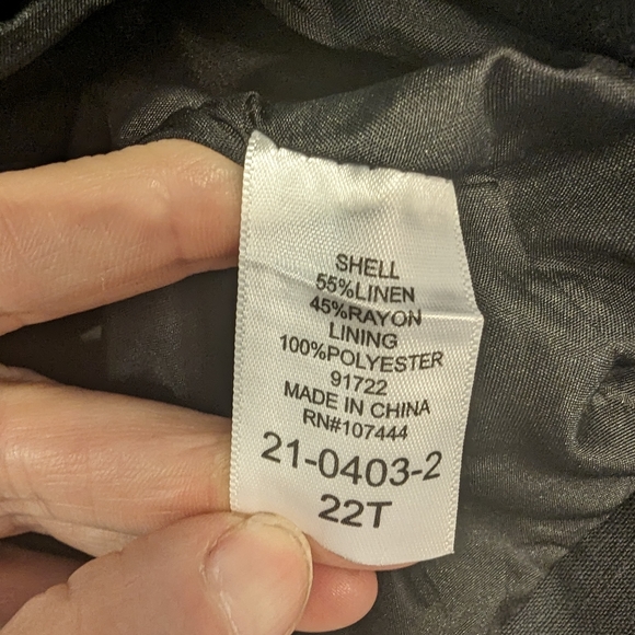 NWT Jessica London Plus Size 22 Tall  Black Linen bland Blazer/Suit Jacket - Picture 6 of 6